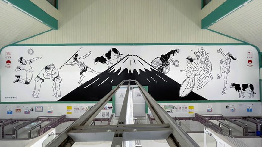 イラストレーター長場雄さんによる牛のイラストが描かれた（写真：長沼亮三さん提供）