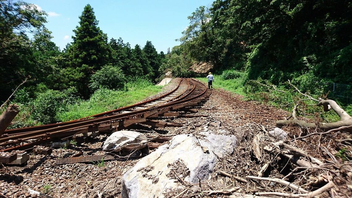 被災当時の豊肥線の線路（写真：JR九州）