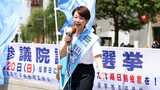 JR吉祥寺駅前で街頭演説に臨んだ山尾志桜里氏（写真：東京スポーツ／アフロ）