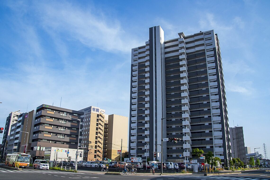 八潮駅周辺の新しいマンションやホテル