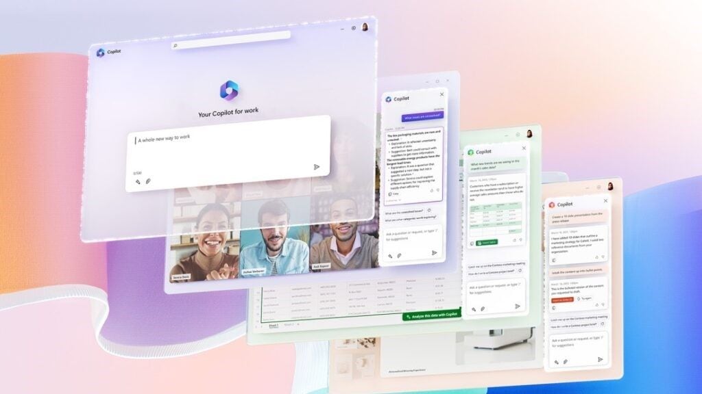 生成AIがOfficeソフトに搭載されるMicrosoft 365 Copilot。米国での提供価格は月30ドルと強気だ(写真:マイクロソフト提供)