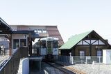 気仙沼線柳津駅は鉄路とBRTの境目。ここでレールは途切れる（筆者撮影）