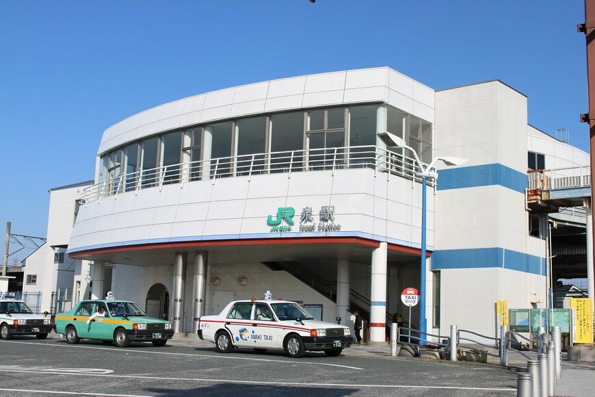 JR常磐線の泉駅（筆者撮影）