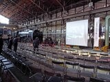筆者は北海道の鉄道130年を記念して苗穂工場で講演した＝2010年（撮影：南正時）