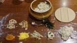 「関西峠の釜めし」具材一覧（筆者撮影）