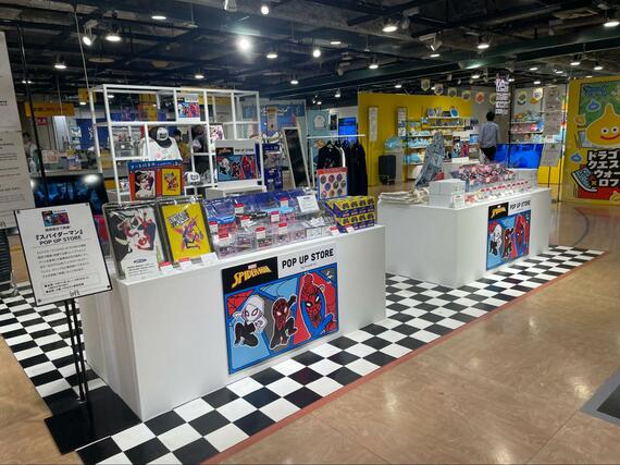 スパイダーマンのポップアップストア