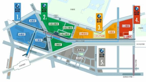 汐留シオサイトの街区