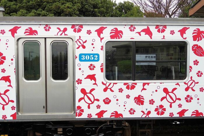 海側の車番は青色に白抜き文字