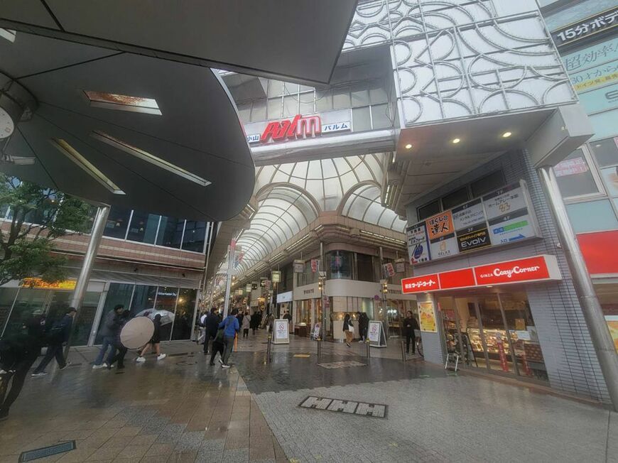 スリーコインズのおにぎりを売っている店は、全長800ｍと都内で一番長い商店街として有名な武蔵小山商店街パルムの中にある（筆者撮影）