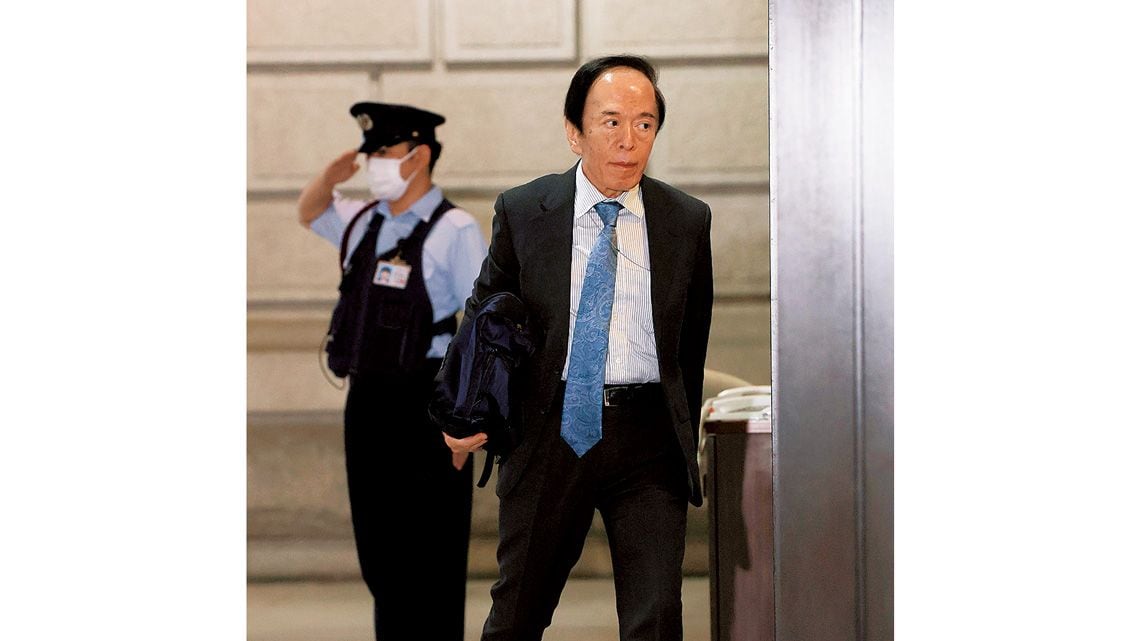 会合に向かう植田和男氏