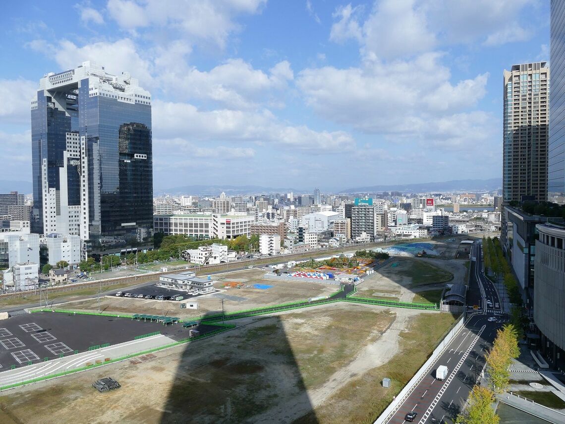 2017年10月当時のうめきた2期地区（記者撮影）