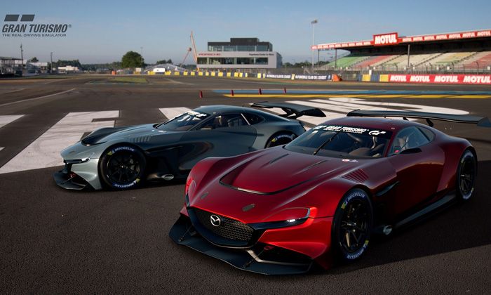 PlayStation4 用ソフトウェア「グランツーリスモSPORT」に加わった「MAZDA RX-VISION GT3 CONCEPT」（写真：マツダ）