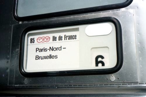 TEEだったパリ―ブリュッセル間「イル･ド･フランス」（1985年 筆者撮影）