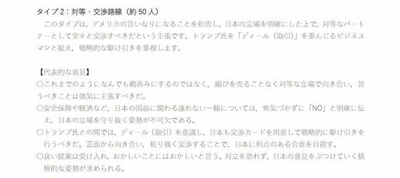 関谷文宏氏による生徒へのアンケート