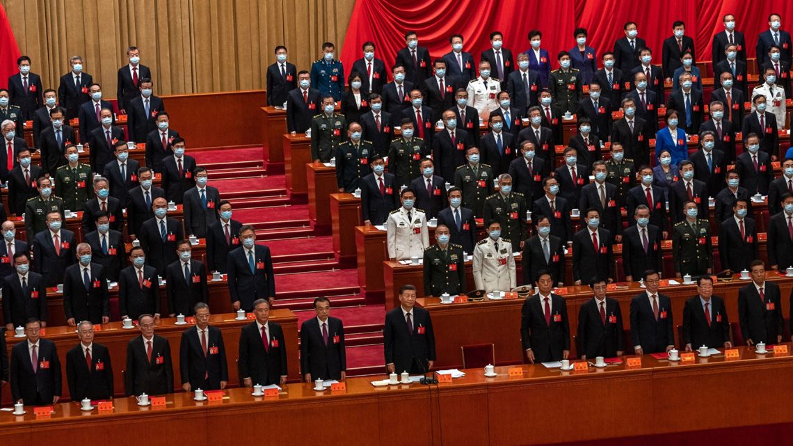 中国共産党の第20回全国代表大会の様子