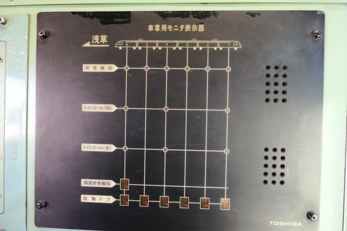 車掌用のモニタ表示器