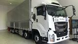 いすゞが7月末、同社藤沢工場で初公開した次世代自動運転大型トラック。 アメリカのIT系スタートアップらとの連携を強化した自動運転2.0仕様（筆者撮影）