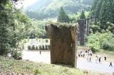 （旧線）有福―宇津井郷間：今福第1トンネルの坑口近くから見た橋脚群（筆者撮影）