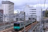 谷上駅を出発した神戸市営地下鉄北神線の電車。西神・山手線に直通して西区の西神中央駅まで走る（編集部撮影）