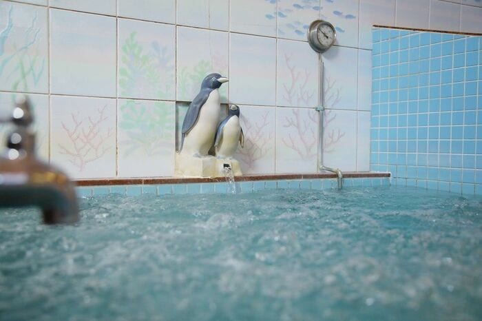 女湯にはペンギン湯が