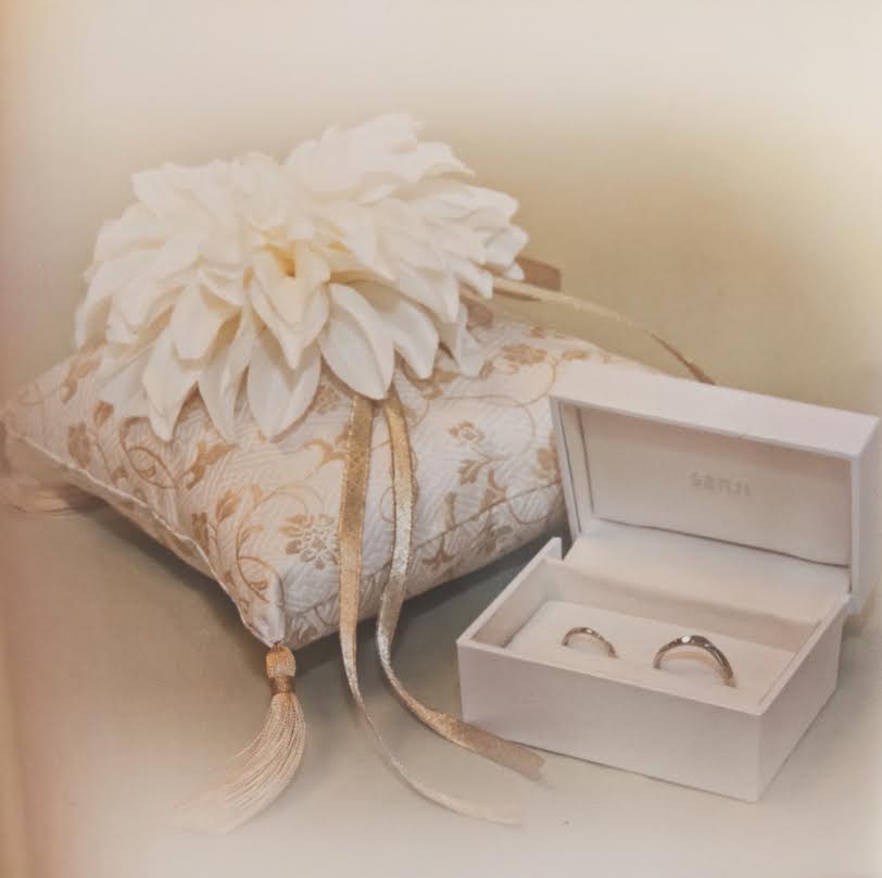 ふたりの結婚指輪の写真。指輪のサイズがあまりにも違う！（写真提供 : 纐纈さん）