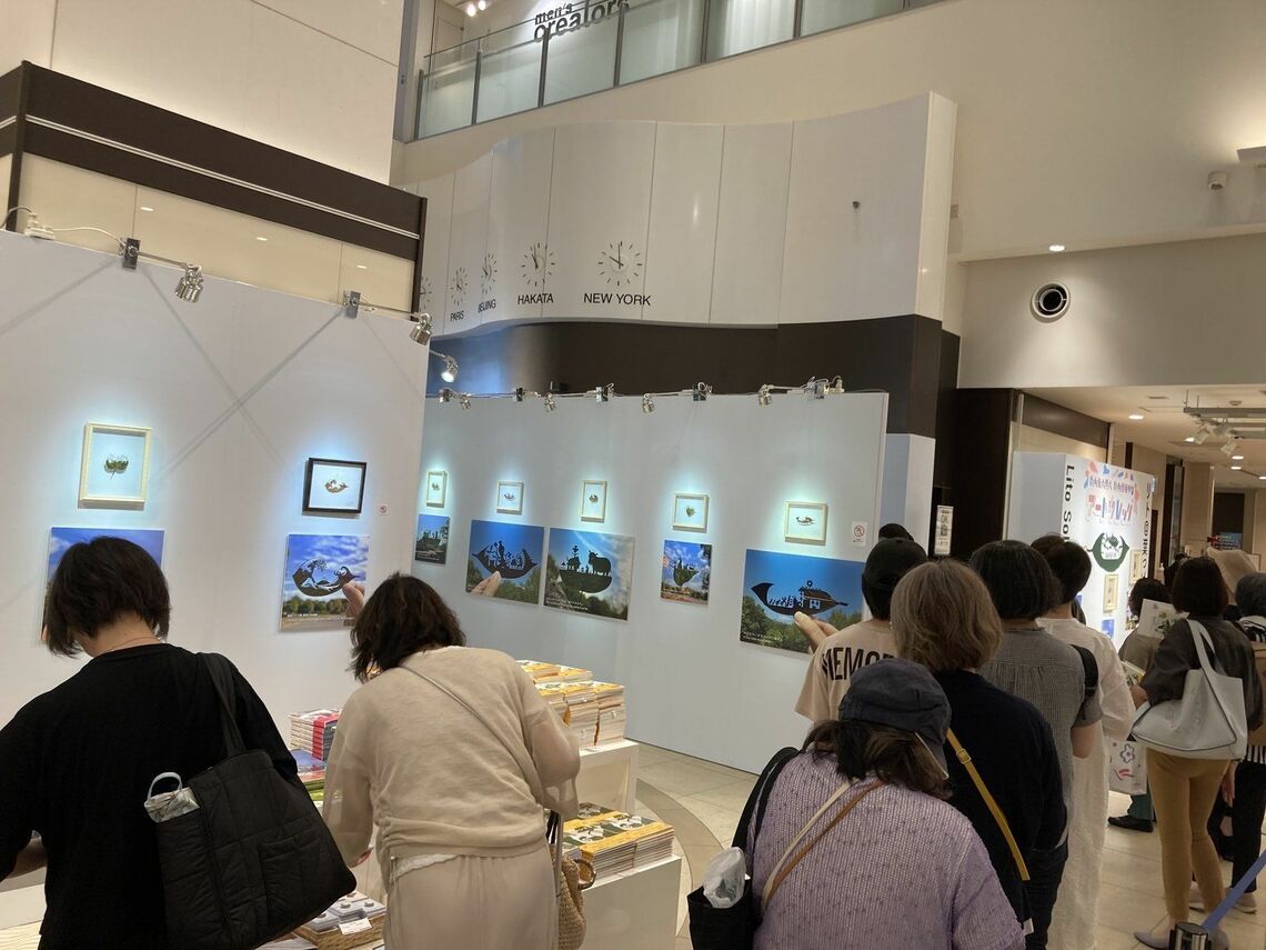 2024年7月〜8月に開催された、博多阪急での展覧会「リト＠葉っぱ切り絵Solo Exhibition-葉っぱとともに歩んできた」