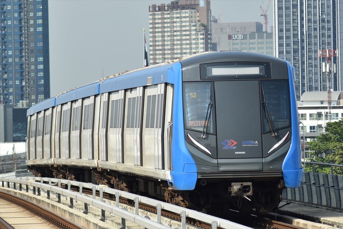 MRTブルーライン延伸開業に合わせ2019年から導入されたシーメンスのInspiro（筆者撮影）