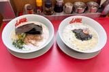 左が塩チャーシュー麺970円、右が朝ラーメン550円（筆者撮影）