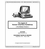 Macより以前の製品、Apple IIのHuman Interface Guidelines（写真：アップル）