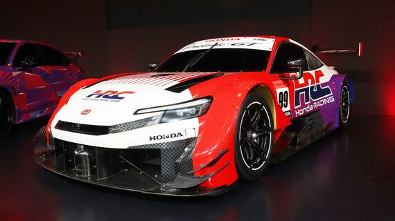 東京オートサロン2026で発表された、スーパーGT GT500クラスに参戦するレーシングカー「HRCプレリュードGT」