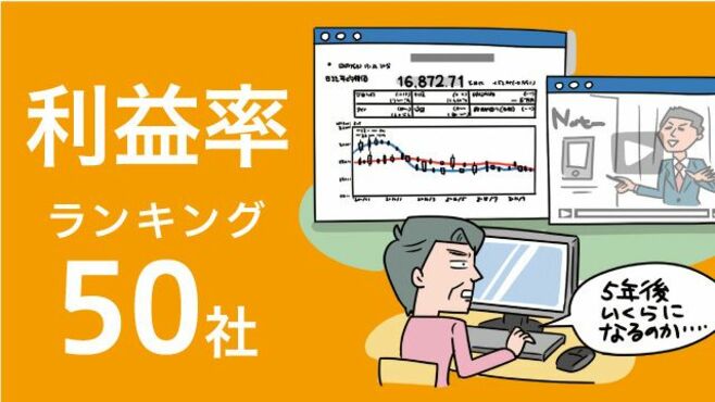 収益力向上中銘柄の利益率ランキング50社