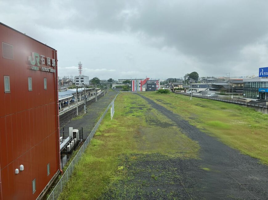 鹿島鉄道石岡駅跡は更地となった（筆者撮影）