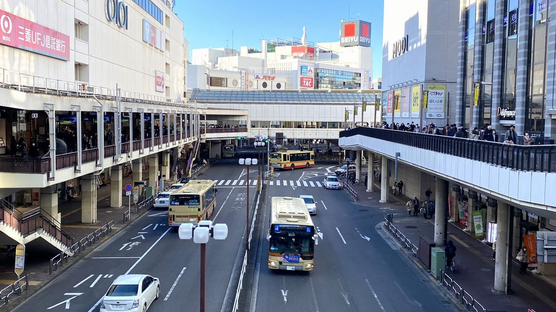 JR町田駅と小田急線町田駅