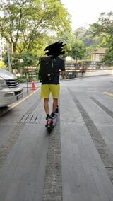 電動キックボードは正しく安全に使いましょう（筆者撮影）