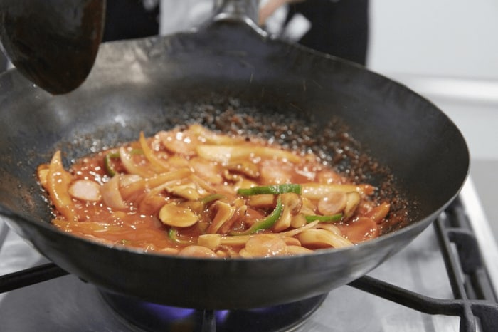 「ナポリタン」ソースの出来上がり。