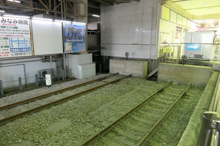 東武宇都宮線の線路の端