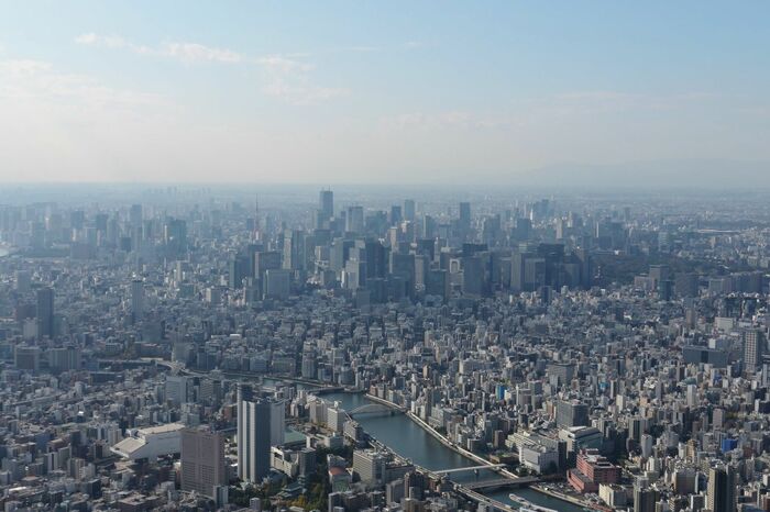 スカイツリーから見た都心方面