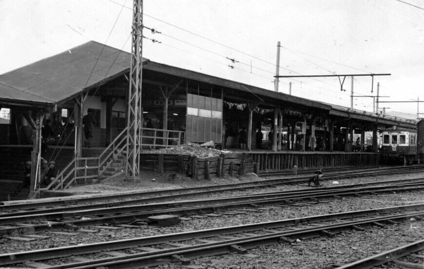 近鉄京都線の前身、奈良電気鉄道（奈良電）時代の京都駅（写真：近畿日本鉄道）