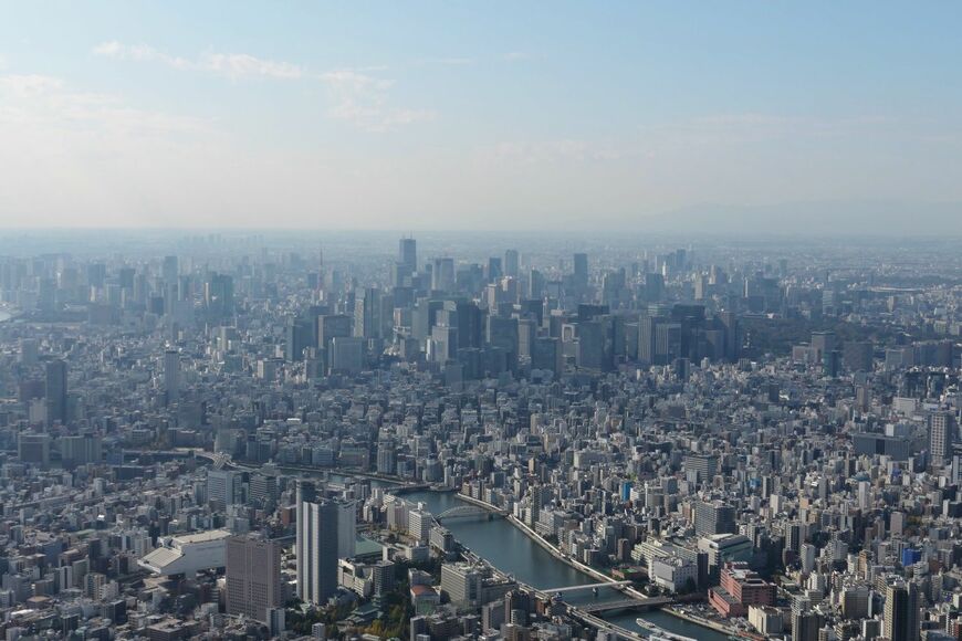 スカイツリーから見た都心方面