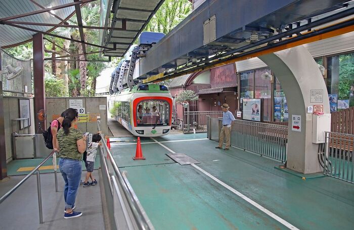 上野動物園東園駅に進入する40形