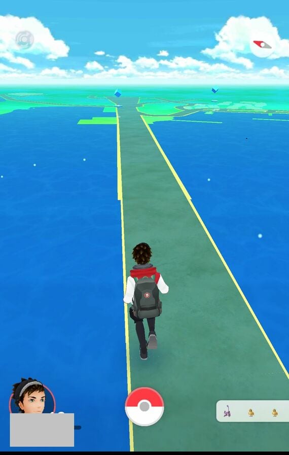 「ポケモンGO」プレイ画面
