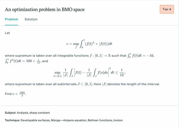 FrontierMathのTier4レベル問題のサンプル（画像：筆者提供）