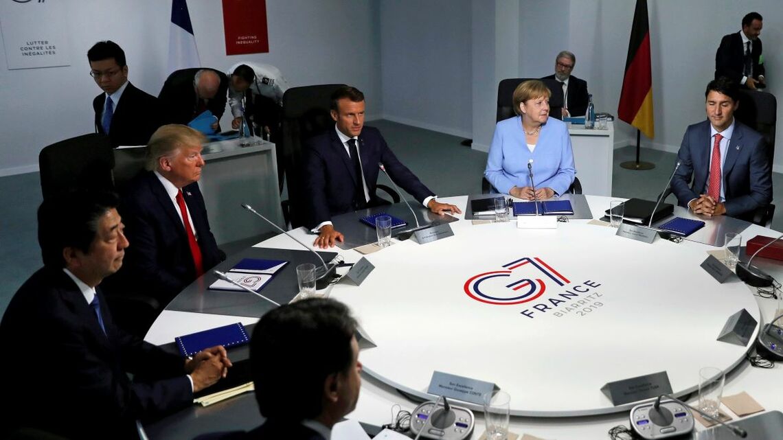 2019年のG7ビアリッツ・サミット。トランプ大統領にとって2025年は再登板後、初のサミット。市場はどうなるだろうか(写真:代表撮影/ロイター/アフロ)