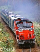 DD51重連が牽引する急行「ニセコ」旧型客車を連ね函館本線山線を力走（筆者撮影）