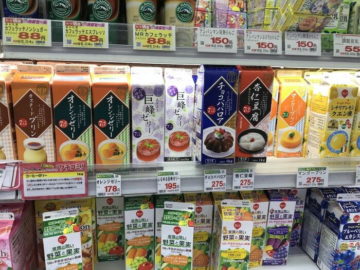 紙パックのデザート類