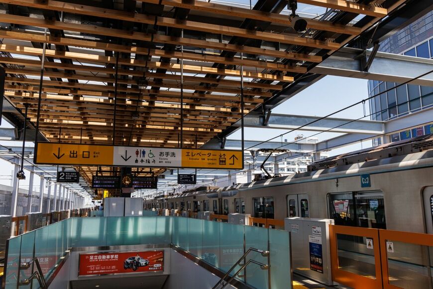 新装なった竹ノ塚駅のホーム（撮影：鼠入昌史）