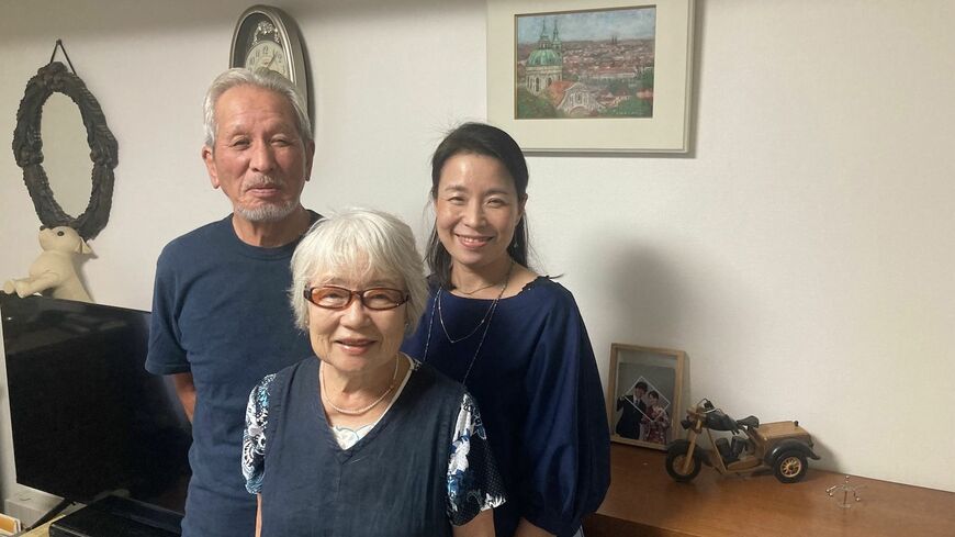 織田義憲さん、敏江さん、美由紀さん