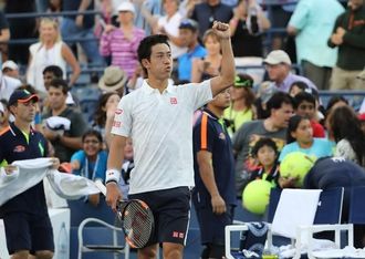 錦織が2年ぶりベスト8進出､全米オープン