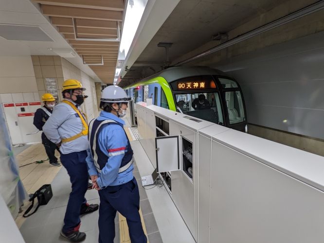 福岡市地下鉄七隈線の延伸区間に新設する櫛田神社前駅。