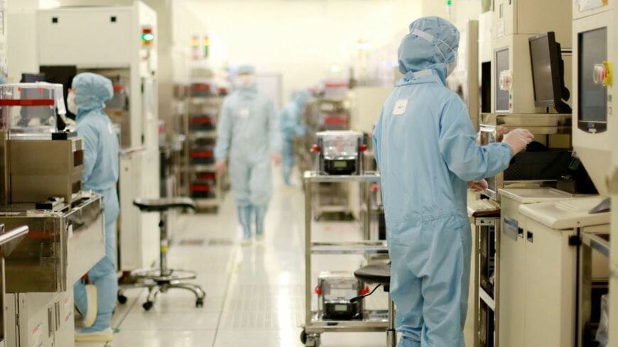 半導体景気が減速するなかでも、SMICは生産能力拡大に邁進している。写真は同社の既存工場の生産ライン（SMICのウェブサイトより）